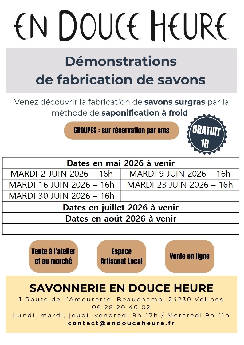 Démonstration de fabrication de savons